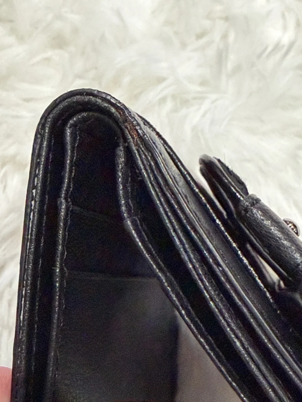 Givenchy Vintage Compact Wallet Black Pony Hair & Leather - Authenticated - Picture 11 of 12